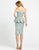 Ieena Duggal - 26145I Off-Shoulder Sheath Dress With Peplum In Blue