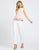 Ieena Duggal - 26144I Sleeveless Peplum Pantsuit In Pink and White