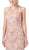 Dancing Queen - 2616 Embellished Halter Trumpet Dress In Pink and Gold
