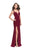 La Femme - 26167 Sweetheart Neck Strappy Back Fitted Gown In Red