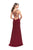 La Femme - 26167 Sweetheart Neck Strappy Back Fitted Gown In Red