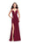 La Femme - 26167 Sweetheart Neck Strappy Back Fitted Gown In Red