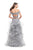 La Femme - 26169 Beaded Two Piece Tulle Ruffled A-line Dress In Silver