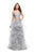 La Femme - 26169 Beaded Two Piece Tulle Ruffled A-line Dress In Silver