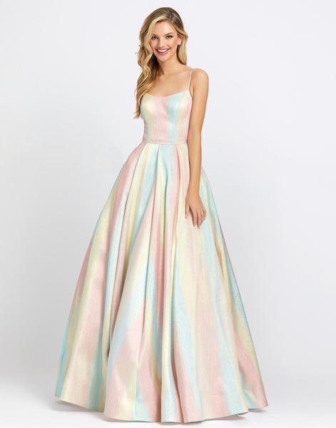 Ieena Duggal - 26182I Sleeveless Scoop Neck Ballgown In Multi-Color
