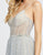 Ieena Duggal - 26186I V-neck Romper With A-line Overskirt In Silver