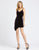 Ieena Duggal - 26188I Plunging V-neck Velvet Sheath Dress In Purple