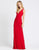 Ieena Duggal - 26190I Sleeveless Plunging V-neck Sheath Dress In Red
