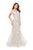 La Femme - 26192 Embellished Off-Shoulder Mermaid Gown In White and Neutral