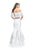 La Femme - 26193 Two Piece Laser Cut Mermaid Dress In White