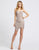 Ieena Duggal - 26195I Ruched V-neck Asymmetric Sheath Dress In Pink