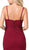 Dancing Queen - 2620 Lace V-neck Trumpet Dress In Red