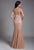 Feriani Couture - 26214 Beaded Illusion Trumpet Gown In Neutral
