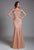 Feriani Couture - 26214 Beaded Illusion Trumpet Gown In Neutral