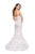La Femme Gigi - 26219 Strapless Beaded Lace Mermaid Gown In White