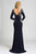 Feriani Couture - 26231 Embellished V-neck Dress In Blue