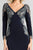 Feriani Couture - 26231 Embellished V-neck Dress In Blue