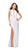 La Femme - 26235 Jewel Neck Satin Sheath Dress in White