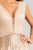 Feriani Couture - 26241 Accented Deep V-neck Mermaid Dress  In Pink