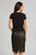 Feriani Couture - 26242 Two Piece V Neck Cocktail Dress In Black