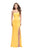 La Femme - 26253 Strapless Sweetheart Crisscross Strapped Sheath Gown In Yellow