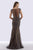Feriani Couture - 26257 Illusion Bateau Neck Bedecked Gown In Gray