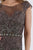 Feriani Couture - 26257 Illusion Bateau Neck Bedecked Gown In Gray