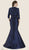 Rina Di Montella - RD2625L Strapless Mikado Mermaid Gown with Bolero in Blue