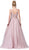 Dancing Queen - 2626 Embroidered V-neck Ballgown In Pink