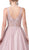 Dancing Queen - 2626 Embroidered V-neck Ballgown In Pink