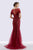 Feriani Couture - 26260 Short Sleeve Soutache Embellished Trumpet Gown In Red