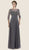 Rina Di Montella - RD2626 Embellished Illusion Bateau Chiffon Dress in Gray