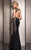 Clarisse - 2627 Bedazzled Jewel Sheath Dress in Black and Silver