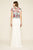 Tadashi Shoji - Floral Printed Bodice A-line Dress In White and Multi