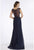 Feriani Couture - 26280 Cap Sleeve Illusion Jewel Lace Trumpet Gown In Blue