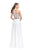 La Femme Gigi - 26288 Embellished Halter Chiffon Two Piece Gown In White