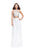 La Femme Gigi - 26288 Embellished Halter Chiffon Two Piece Gown In White