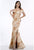 Feriani Couture - 26299 Floral Applique Off-Shoulder Mermaid Dress In Pink