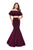 La Femme - 26324 Two Piece Ruffled Off-Shoulder Jersey Mermaid Dress In Pink