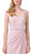 Dancing Queen - 2632 Sleeveless V-neck Embellished Trumpet Dress In Pink