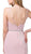 Dancing Queen - 2632 Sleeveless V-neck Embellished Trumpet Dress In Pink