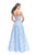 La Femme - 26338 Sweetheart Neck Beaded Lace Ballgown In Blue