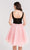 Alyce Paris Ballet - 2640 Bateau High Low A-line Dress in Black and Pink