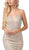 Dancing Queen - 2642 Jewel Striped Plunging Bodice Long Gown In Neutral