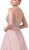 Dancing Queen - 2644 Jewel Studded Gossamer A-Line Gown In Pink