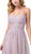 Dancing Queen - 2645 Appliqued Illusion Corset A-Line Gown In Pink