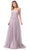Dancing Queen - 2645 Appliqued Illusion Corset A-Line Gown In Pink