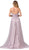 Dancing Queen - 2645 Appliqued Illusion Corset A-Line Gown In Pink
