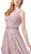 Dancing Queen - 2646 Lace Embroidered V-Neck Prom Dress In Brown