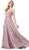Dancing Queen - 2646 Lace Embroidered V-Neck Prom Dress In Brown